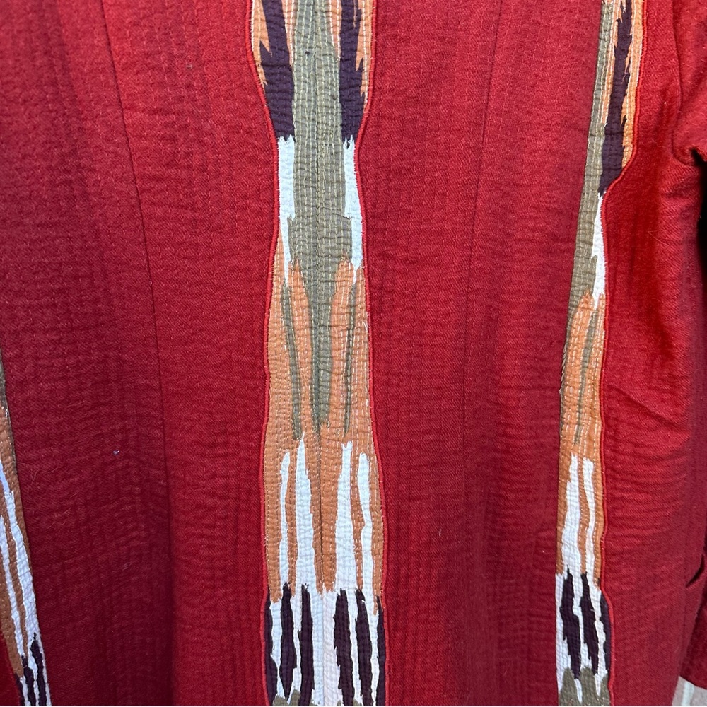 Soft Surroundings RARE Noir Bedouin Oasis Quilted Tapestry Boho Long Coat XL - Picture 12 of 15